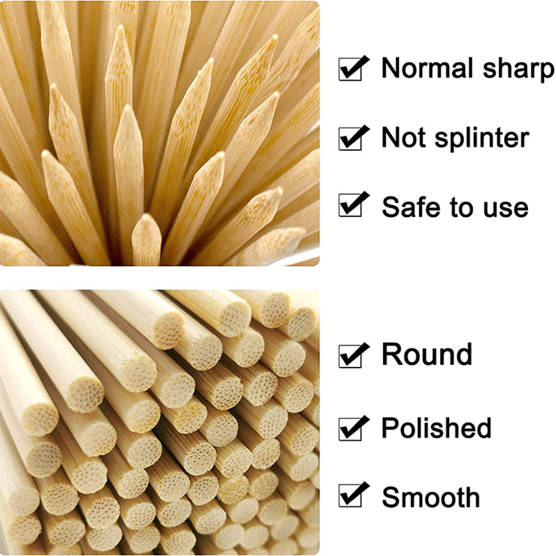 100Pcs 12-Inch Bamboo Skewers  - Corn Dog Stick 评论和价格